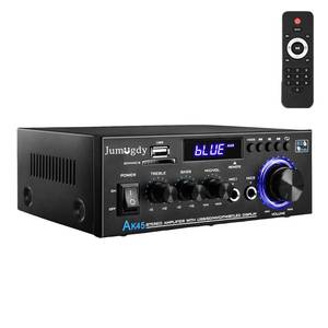 lot 1692 image: Jumugdy AK45 Pro Home Stereo Audio Receivers & Amplifier,800W 2 Channel Wireless Bluetooth 5.0 Power Amplifier System, FM Radio, USB, SD Card, with Remote Control Home Theater Audio Stereo System