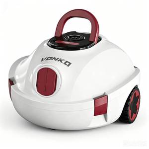 lot 1695 image: VONKO P10 Pool Vacuum for Above Ground Pool, Cordless Robotic Pool Cleaner and Above Ground Pool Vacuum, Automatic Pool Vacuum with 100-Min Runtime, Self-Parking,White