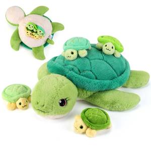 lot 1709 image: gnomantic Turtle Stuffed Animals with Babies Inside, Mommy Toy for Kids