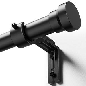 lot 1713 image: YaFex Curtain Rods 32-118 Inch, Heavy Duty 1 Inch Adjustable Curtain Rod for Windows, Black Long Window Treatment Rods, Modern Design, Easy Installation