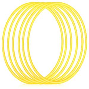 lot 1729 image: Shappy 6 Pcs Exercise Hoop Detachable Adjustable Plastic Toy Playground Toys Colored Hoop Circles for Teens Games Gymnastics Dog Agility Equipment Party Decor(20 Inch,Yellow)