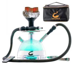 lot 1731 image: Hookah,ASANMA Acrylic Bubble hookah Set With Everything,Micro Shisha Hookah