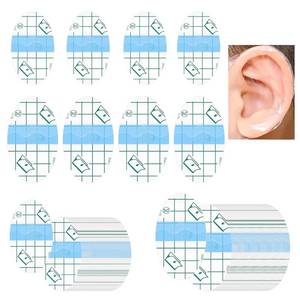 lot 2006 image: 200 Pieces Mini Clear Adhesive Waterproof Bandages for Wounds, Adhesive Baby Waterproof Ear Stickers, Ear Covers for Kids Swimming Shower, Ear Plugs for Swimming Kids Shower Surfing (Small & Large)