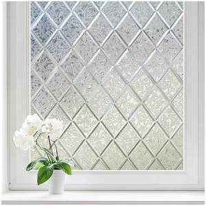 lot 2014 image: Haton Window Privacy Film, Decorative Frosted Film, Lattice 17.5 x 78.7