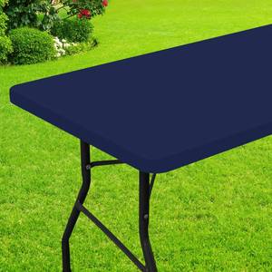 lot 2019 image: Smiry Rectangle Picnic Table Cloth, Waterproof Elastic Fitted Tablecloths for 6 Foot Tables, Washable Polyester Table Cover for Camping, Indoor and Outdoor (Navy, 30x72)