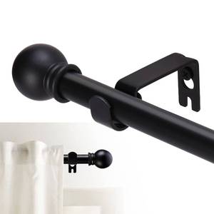 lot 2024 image: GXOACKJ Curtain Rods for windows 32-48 inch, 58 inch Decorative Curtain Rod Set, Matte Black Splicing Heavy Duty Metal Curtain Rod with Brackets