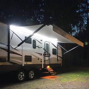 lot 2027 image: Lrimauix RV Awning Lights, 12V 16.4FT White Camping Awning Lights