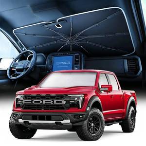 lot 2061 image: 2026 Flagship Truck Windshield Sun Shade Umbrella for Ford F150250350, Silverado, Tundra, RAM 1500, Sierra �� Ice Crystal Coating Blocks 99.9% UV & Heat, Keeps Car Cool & Protects Interior, Easy Use