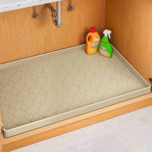 lot 2068 image: Jin&Bao Under Sink Mat 34 x 19 Waterproof Silicone Cabinet Kitchen Liner