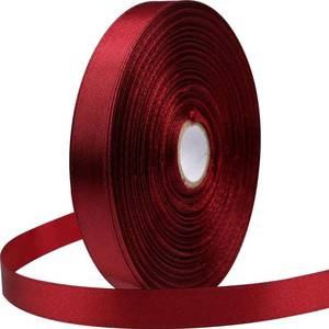 lot 2101 image: SJRIRG 12 Inch Burgundy Satin Ribbon 50 Yards Single Face Polyester