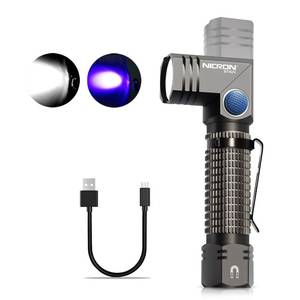 lot 2128 image: NICRON B74T LED Twist Flashlght 700 Lumens with Red Light Magnetic Rechargeable Waterproof for Fishing Night Walking (matt Grey)