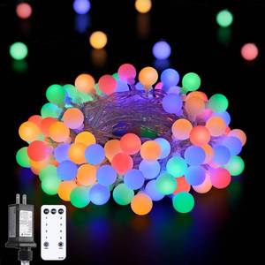 lot 2132 image: JMEXSUSS Multicolor 100 LED Globe Christmas Lights Indoor Plug in