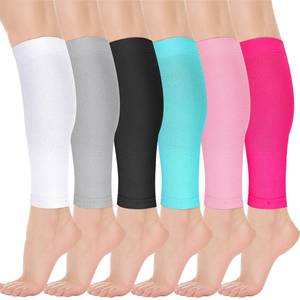 lot 2134 image: Sosation 6 Pairs Calf Compression Sleeve Women Footless Compression Stockings Elastic Leg Sleeve for Running Nurse Pregnant (Small)