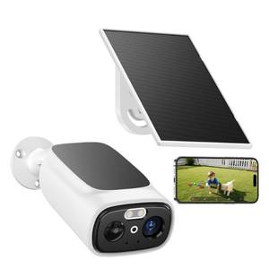 lot 2136 image: Banggoocam Solar Security Cameras Wireless Outdoor��2K Wireless Camera for Home Security, PIRAI Motion Detection, IP66 Waterproof,Night Vision, 2-Way Audio, CloudSD Storage,2.4GHz5G Dual-Band WiFi