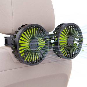 lot 2145 image: Dual-Head USB Car Cooling Fans for Backseat Kids 3 Adjustable Speeds