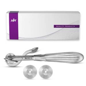 lot 2147 image: MJW Finger Ring Cutter with 2 Replacement Blades - Stainless Steel Emergency Jewelry Cutting Tool Ideal First Aid instrument, EMT Ring Remover Tool with Finger Protection