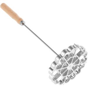lot 2475 image: Amosfun Achappam Mold Bunuelos Mold 12.4 Inch Rosette Maker Tool Kitchen Frying Snack Flower Circle for Shaping Potato Pancakes