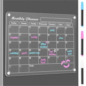 lot 2477 image: DIYMAG Magnetic Calendar, Fridge Magnets for Whiteboard Monthly Dry Erase
