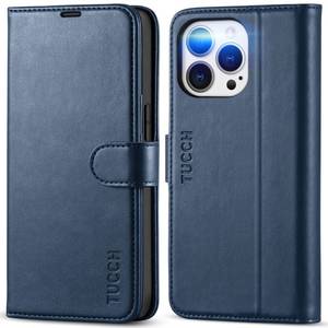 lot 2478 image: TUCCH Wallet Case for iPhone 13 Pro (6.1) 2021, Flip Stand, Dark Blue