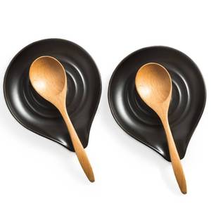 lot 2487 image: LAUCHUH Spoon Holder for Stove Top, Ceramic Spoon Rest for Kitchen Counter