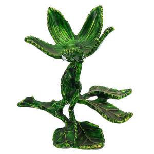 lot 2498 image: PATIKIL Crystal Ball Stand, Sphere Display Stand Photography Props for 50 to 80mm Crystal Balls Ornament Rack Holder Metal Base Rose Shape, Green