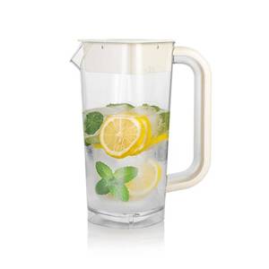 lot 7469 image: 2-Liter 68 oz Clear Water Pitcher with Lid, BPA-Free Square Plastic Carafe