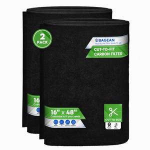 lot 7499 image: Bagean Cut to Fit Activated Carbon Filter Sheet 16 x 48 Carbon Air Filter