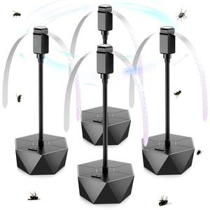lot 7503 image: PIMAG Fly Fans for Tables, Fly Repellent Fan Outdoor Indoor Keep Flies Away, Fly Repellent Fans for Tables with Holographic Blades for Picnic, Party, Restaurant, Kitchen, and BBQ, 4 Pack Black