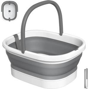 lot 7504 image: Nekteck Collapsible Foot Soaking Tub for Foot Bath Soak Foot Spa, Grey