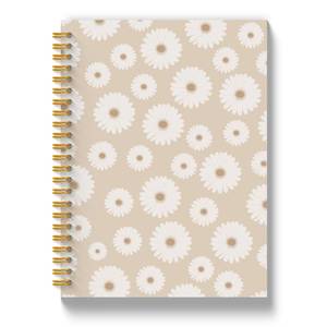 lot 8344 image: ARESGSDGV Boho Floral Journal for Women, White Daisy Flower Notebooks for Note Taking, Boho Office Supplies, Cottagecore Floral Aesthetic Spiral Notebook 5.5x8.3 Inch