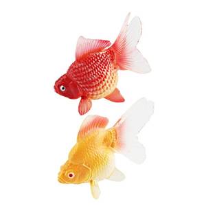 lot 8358 image: Toyvian Realistic Figurines Set of 2 Simulation Fish Models Aquarium Decoration Miniature Fish Tank Ornaments Lightweight and Durable 1.96X1.77X0.78 Inch
