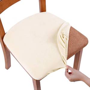 lot 8363 image: Smiry Velvet Seat Covers for Dining Room Chair Set of 6
