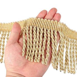 lot 8364 image: PATIKIL Light Beige Fringe Trim, 5 Yards x 4inch Fringe Trim Curtain Tassel Thick Long Fabric Sewing for Curtain Sofa Clothes DIY Decoration