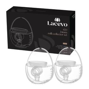 lot 8372 image: LACEVO - S70 24mm Milk Collector Set - with Flanges, Valves & Diaphragms - Replacement Parts for S70 Breast Pump -2 Pack