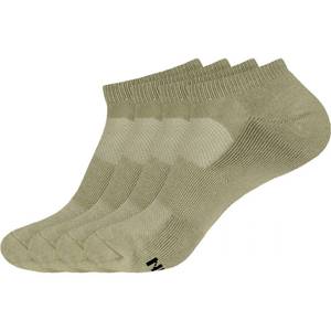 lot 8380 image: BambooMN Mens Womens Unisex Rayon from Bamboo Fiber Sports Superior Wicking Athletic Ankle Socks - Olive Green - 4 Pairs, Medium