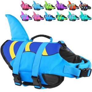 lot 8386 image: Fragralley Shark Dog Life Jacket, High Buoyancy with Tear-Resistant Nylon, Dog Float Vest for Swimming and Boating, Pet Life Preserver for Small Medium Large Dogs (PFD)