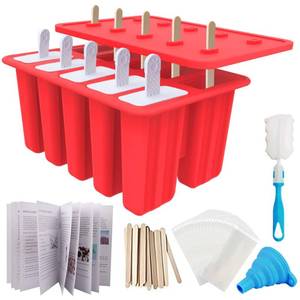 lot 8388 image: 10-Cav Popsicle Molds, Silicone Ice Pop Mold for DIY Frozen Treats