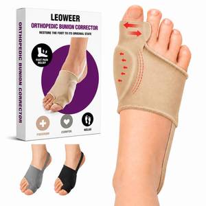 lot 8392 image: LEOWEER Bunion Corrector Sleeve, Breathable Bunion Big Toe Alignment Splint with Anti-Slip Heel Grip,4 Sizes,Extra Thick Gel Pads & Adjustable Straps for Hallux Valgus Comfort.