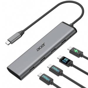 lot 8396 image: Acer 10Gbps USB C Hub with 4K60Hz USB-C Display Output for Laptop