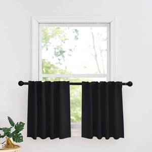 lot 8404 image: RYB HOME Kitchen Window Curtains, Blackout Privacy Half Window Curtains