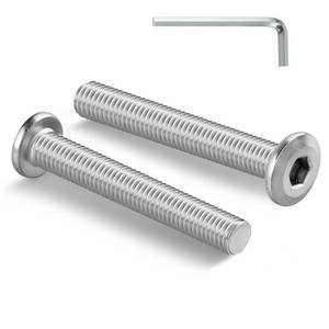 lot 8429 image: BNUOK M6-1.0 x 45mm Flat Head Hex Socket Cap Screws Bolts 20Pcs, M6 Bolt 304 Stainless Steel 18-8 Furniture Bolts Full Thread, with Hex Spanner