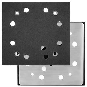 lot 8435 image: HASMX 2-Pack 14 Sheet 8 Hole Stick Square Sanding Backing Plate Replacement Sander Pad for Porter Cable Models 340 342 380 D26411