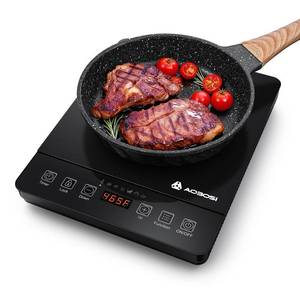 lot 9778 image: AAOBOSI Portable Induction Cooktop, 1800W, 20 Temp & Power Levels, Timer