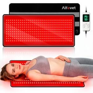 lot 9786 image: Upgraded Red Light Therapy Mat for Body Pain Relief, 29.3x13, Black