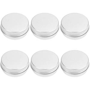 lot 10329 image: WLLHYF 6 Pack Metal Round Aluminum Tin Jar Containers Refillable Bottle