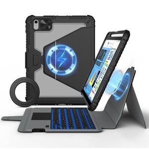 lot 10355 image: Nillkin for iPad 11th (A16, 2025) & 10th Gen 10.9 inch (2022) Magnetic Magic Case, Detachable Keyboard, Large Precision Trackpad, Backlit Keyboard, Smart Connector - Classic Black