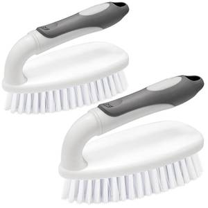 lot 10362 image: Apvpvpt Heavy Duty Scrub Brush with Stiff Bristles 2 Pack Gray