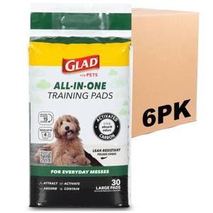 lot 11901 image: Glad for Pets Activated Carbon Disposable Dog Training Pads, 100 Count
