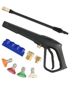 lot 11907 image: Pressure Washer Gun, Max W.P. 2320PSI, B.P. 5000PSI, M22-1415mm Fitting (Missing Attachments)
