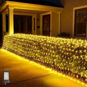lot 11931 image: LitHome 21FT x 5FT Christmas Net Lights Outdoor Mesh Lights Connectable